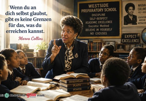 Marwa Collins im Klassenzimmer