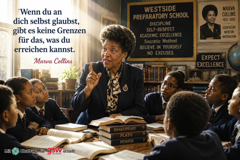 Marwa Collins im Klassenzimmer