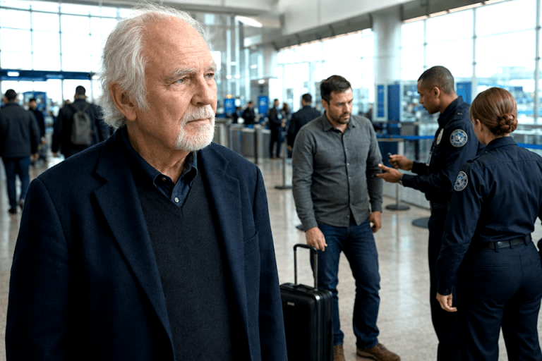Paul Ekman am Flughafen