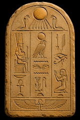 Tafel mit Hieroglyphen
