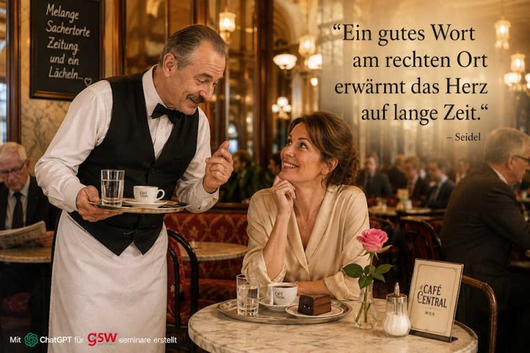 Kompliment im Kaffeehaus