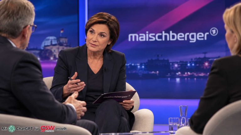 Sandra Maischberger im Studio