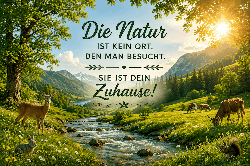 Natur Besuch Zuhause