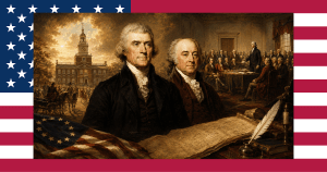 USA Flagge Jefferson Adams