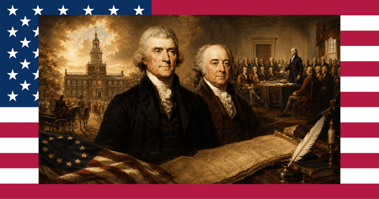 USA Flagge Jefferson Adams