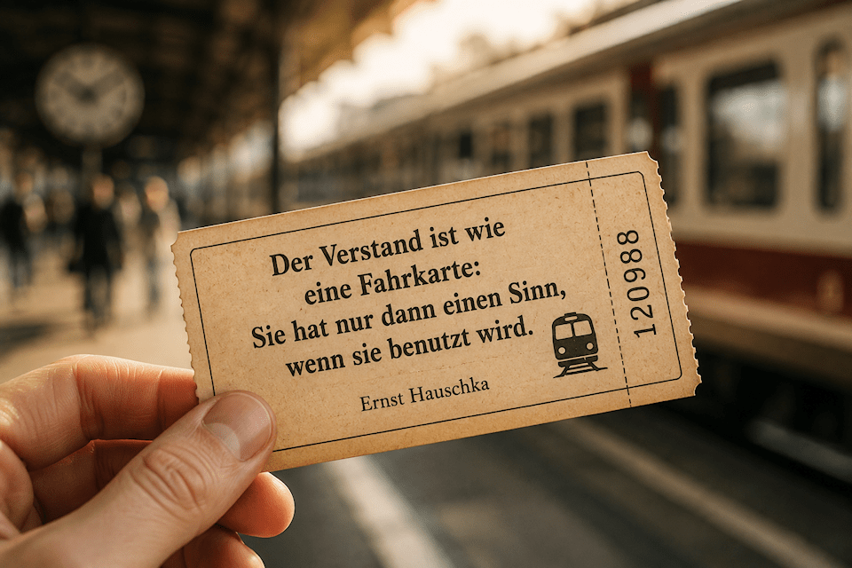 Verstand – Fahrkarte – Benutzung